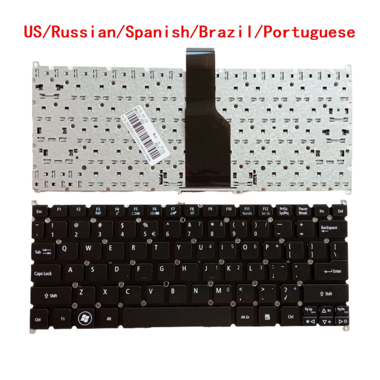 US RU SP BR PT Keyboard For Acer Aspire one 725 726 756 S3 MS2346 S3-371 S3-391 S3-951 S5 S5-391 V5-121 V5-131 V5-171