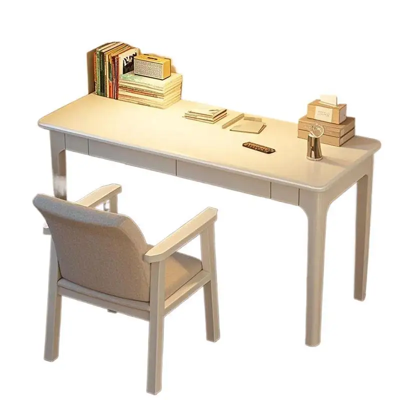 

All solid wood desk new home with drawers integrated study table bedroom room