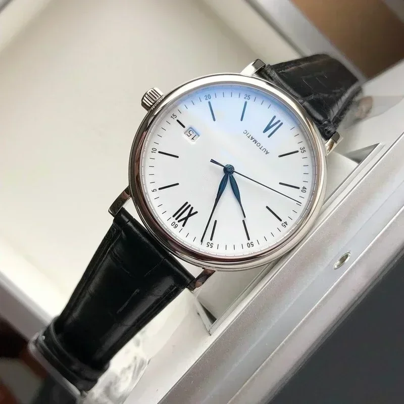 

Luxury New Automatic Watch for Man Mechanical Watches Portofinos Style Stainless Steel Blue Black Leather Sapphire Fashion