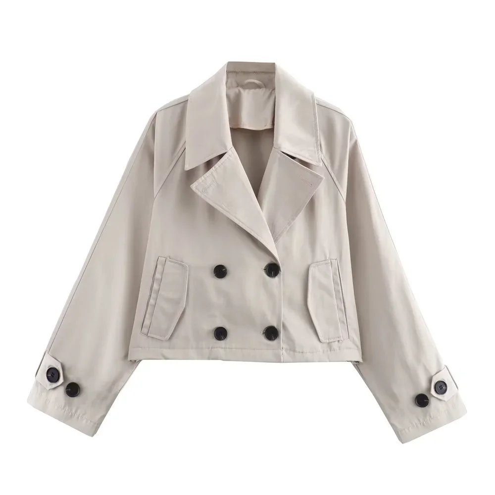 LIBIELIY LIBIELIY 2025 Summer New Women's European And American Style Versatile Western Style Double Breasted Coat