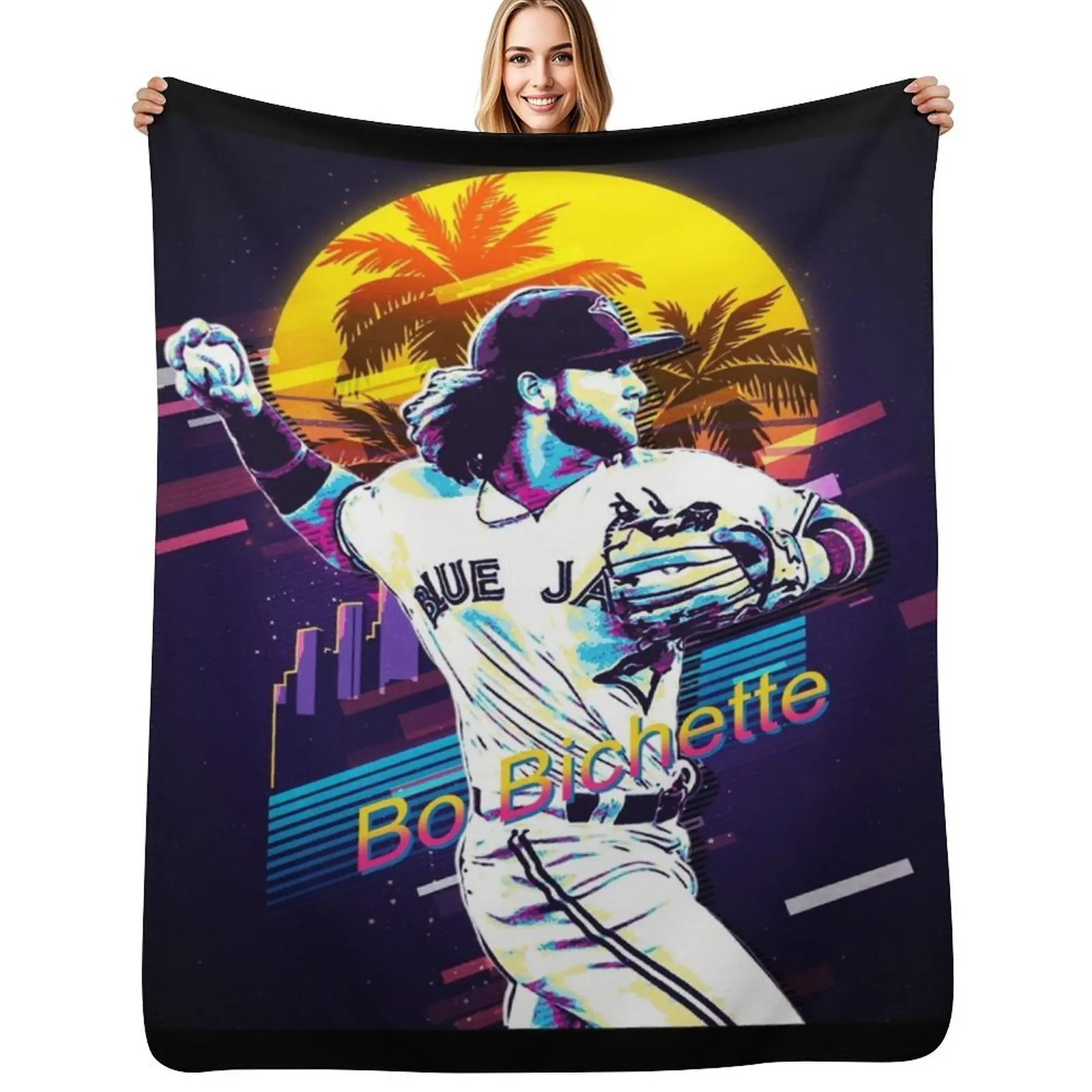 

Bo Bichette Throw Blanket Portable Lightweight Blanket for Travel Camping