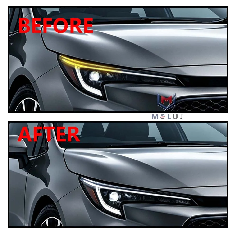 Angel Eyes DRL Light Guide Strip Tube Headlight Daytime Running Light Guide Strip Bar Tube For Toyota Levin 2023-2025 Auto Part