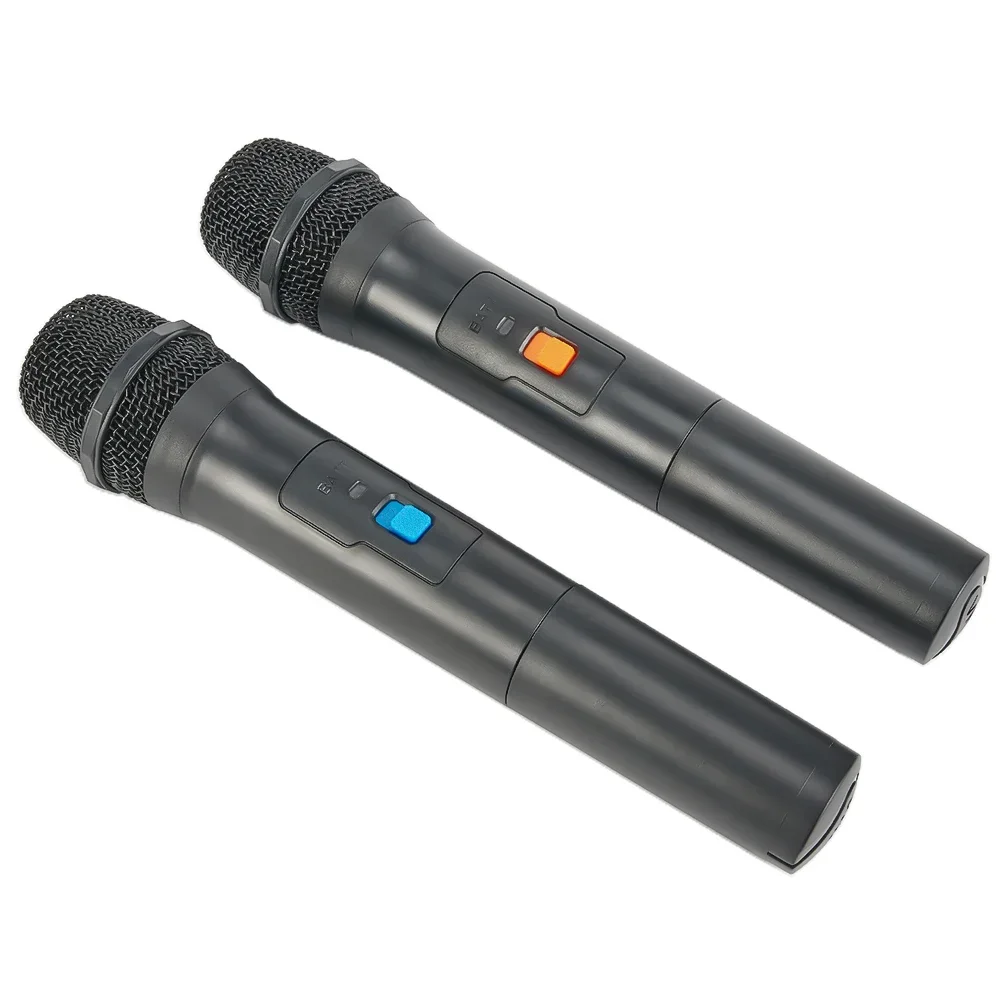 1pc/2pcs Wireless Microphone 2 Channels VHF Professional Handheld Mic For Karaoke Live Performances Auditoriums Parties