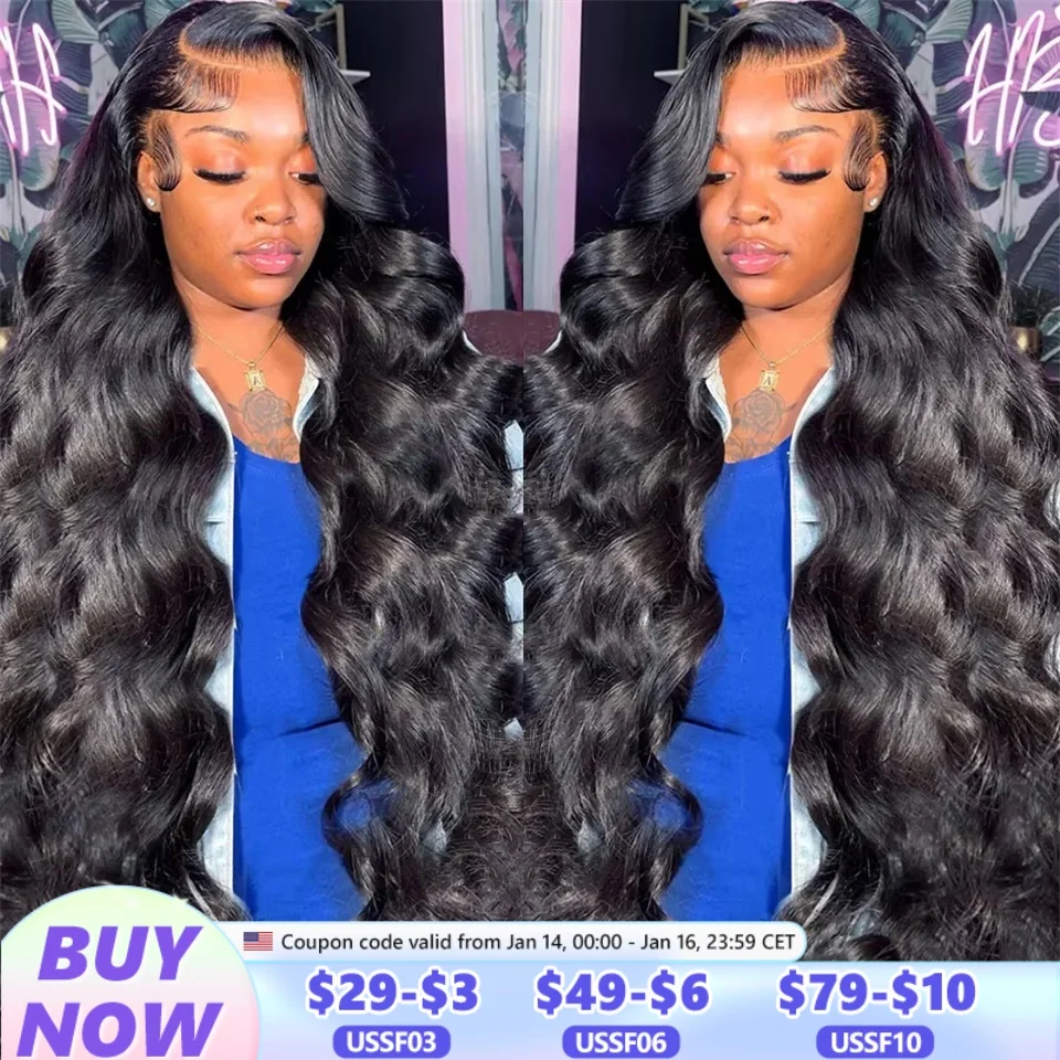 38Inch Body Wave HD Lace Front Human Hair Wigs For Women 13x6 13x4 Brazilian Human Hair Wigs PrePlucked 4x4 Lace Closure Wig