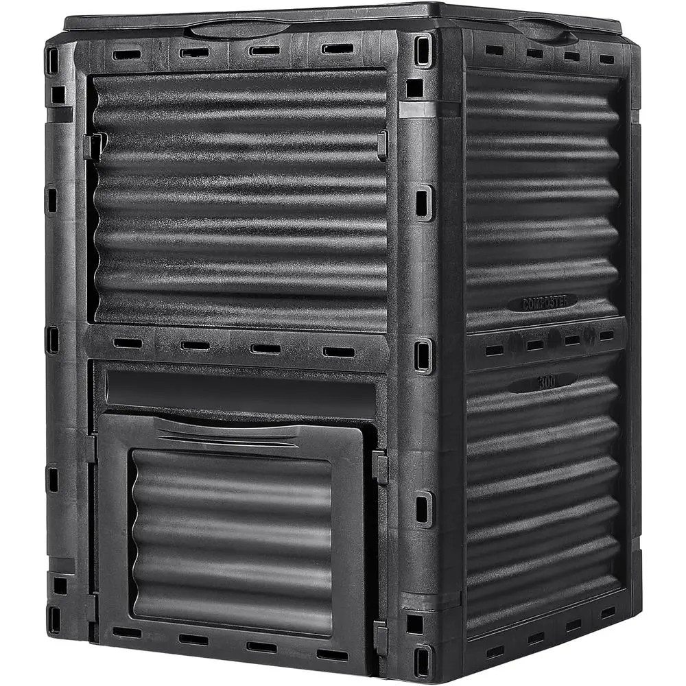 

Large 80 Gallon Outdoor Composting Bin with Lid and Door, Easy Assembly, Lightweight, for Creating Rich Soil