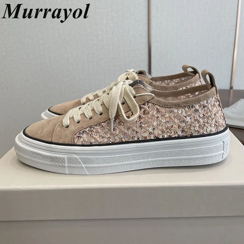 

Flat Shoes Women's Thick Soled Breathable Lace Up Casual Shoes Spring Summer Comfortable Versatile Single Shoes Board Shoes