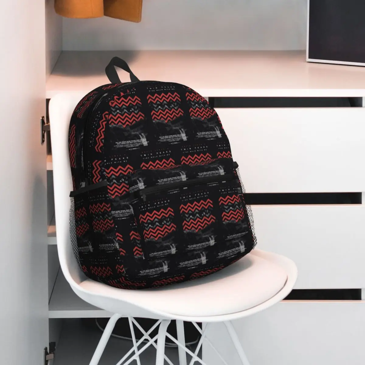 

Black Lodge Twin Peaks Inspired Graphic Student Backpack School Bag Hiking Travel Daypack for Men Women Bookbag Shoulder Bags
