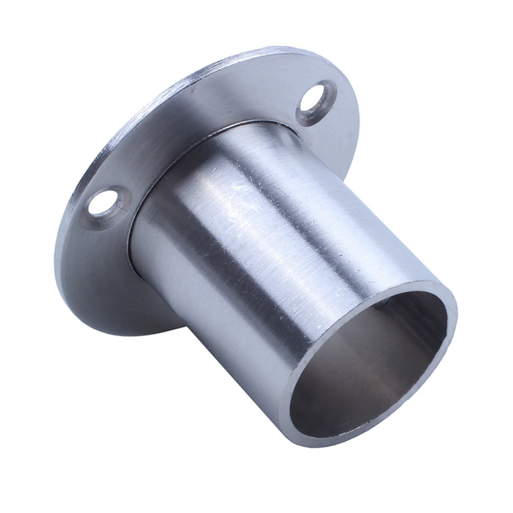 A70P Wardrobe 25Mm Tube Stainless Steel Rail Rod End Support Bracket 4Pcs