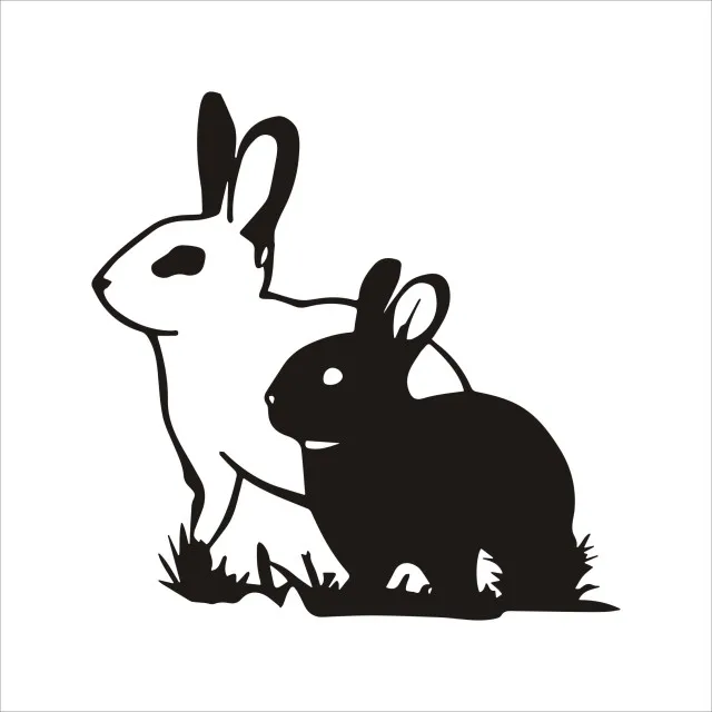 

wide 15cm Rabbit Buds Funny Car Stickers and Decals Car Styling Bumper Sticker Vinyl Decal for Vehicle Window Body Door Decor