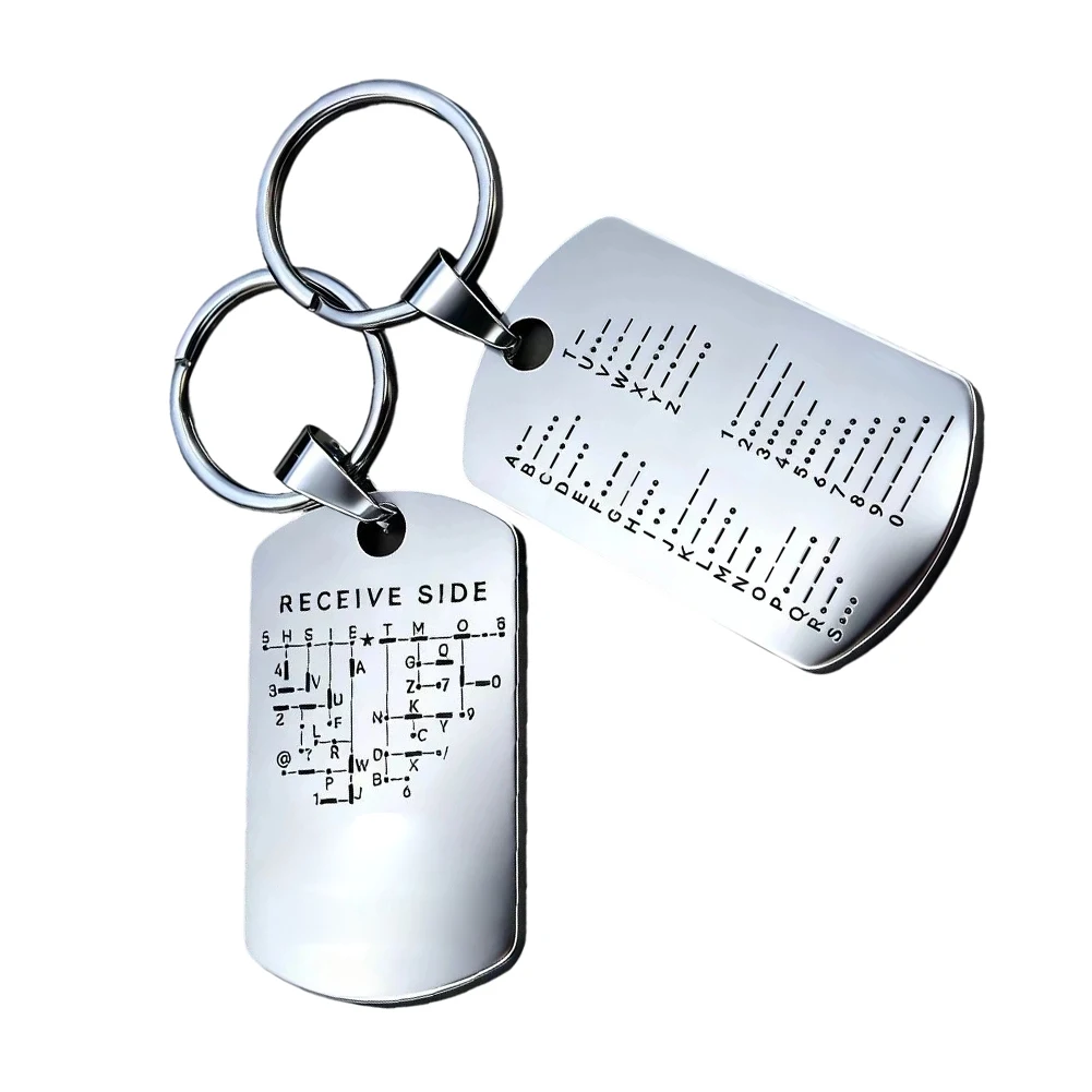 1 pièce : Pièce de formation CW pour radioamateurs, pour la pratique du code Morse, avec fonction de porte-clés, de présentation et de décoration