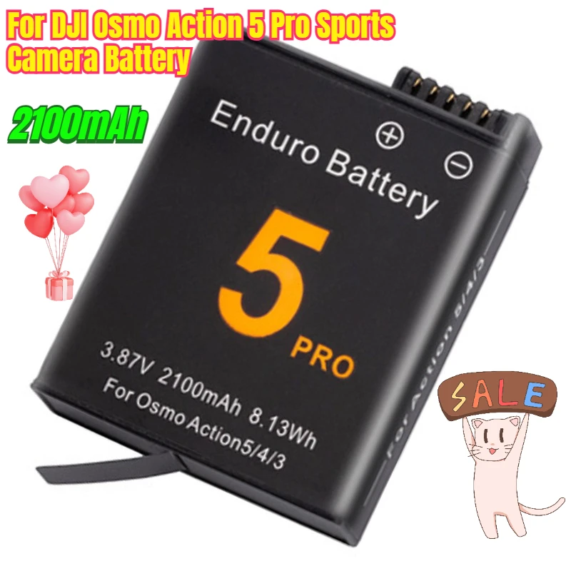 

2100mAh For DJI Osmo Action 5 Pro Sports Camera Battery