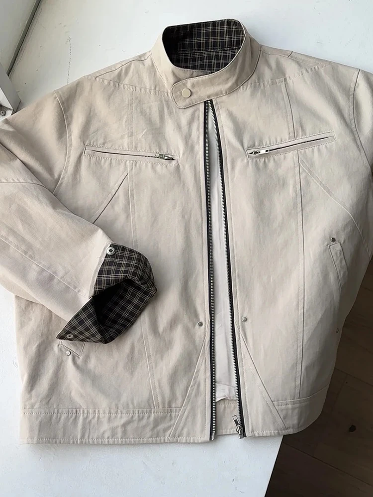 

Мужская весенне-осенняя парусиновая рабочая одежда с воротником-стойкой в американском стиле ретро Harington Jaet, молодежная тенденция