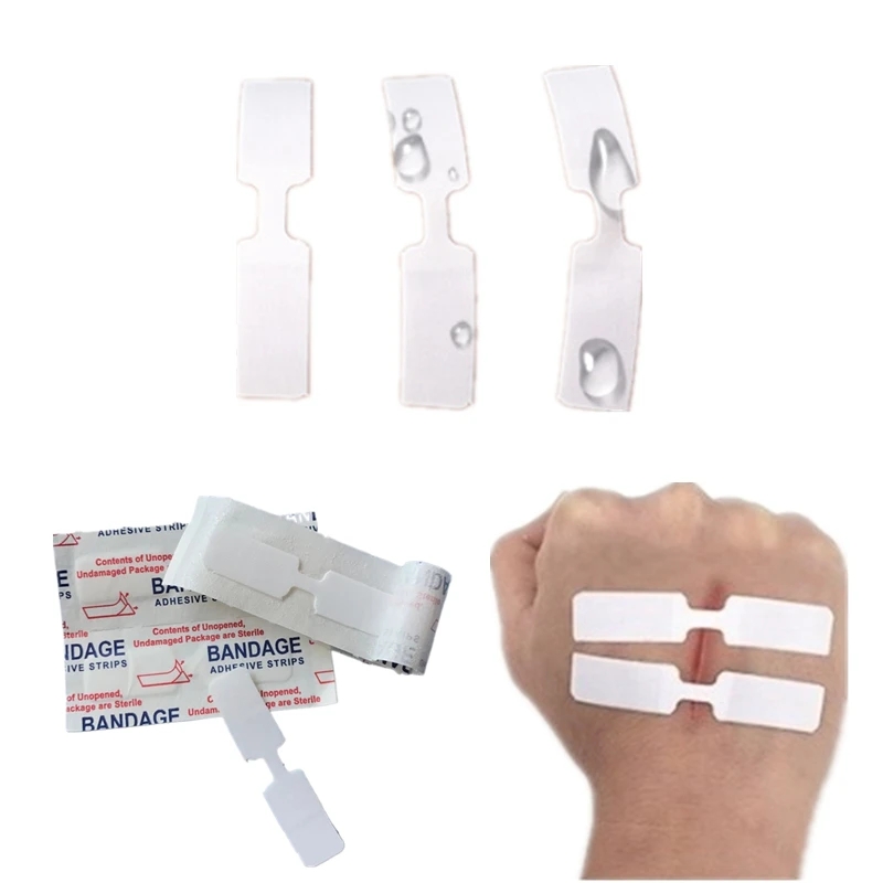 

20 шт./компл., безрастушевая повязка на рану, пластырь, ремешок, лента для вышивания кожи, безболезненная резка, лечебные клейкие повязки, пластырь