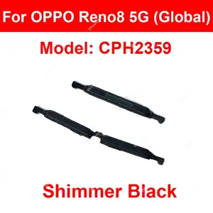 Bilashmart On Off Power Volume Buttons OPPO Reno8 T Z Reno 8 Lite 4G 5G Power Volume Up Down Side Buttons Keypads Flex Cable Parts