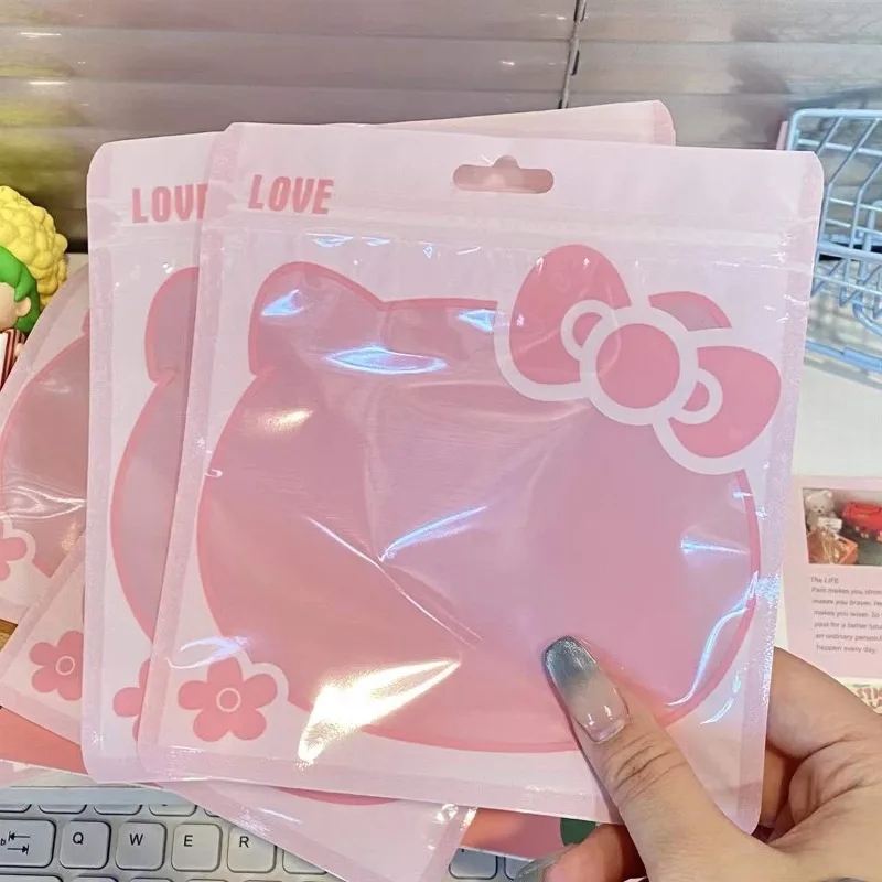 

New Kawaii Hello Kitty Thickened Self-sealing Bags Cute Cartoon Handmade Small Packaging Bags for Snack and Accessory Storage