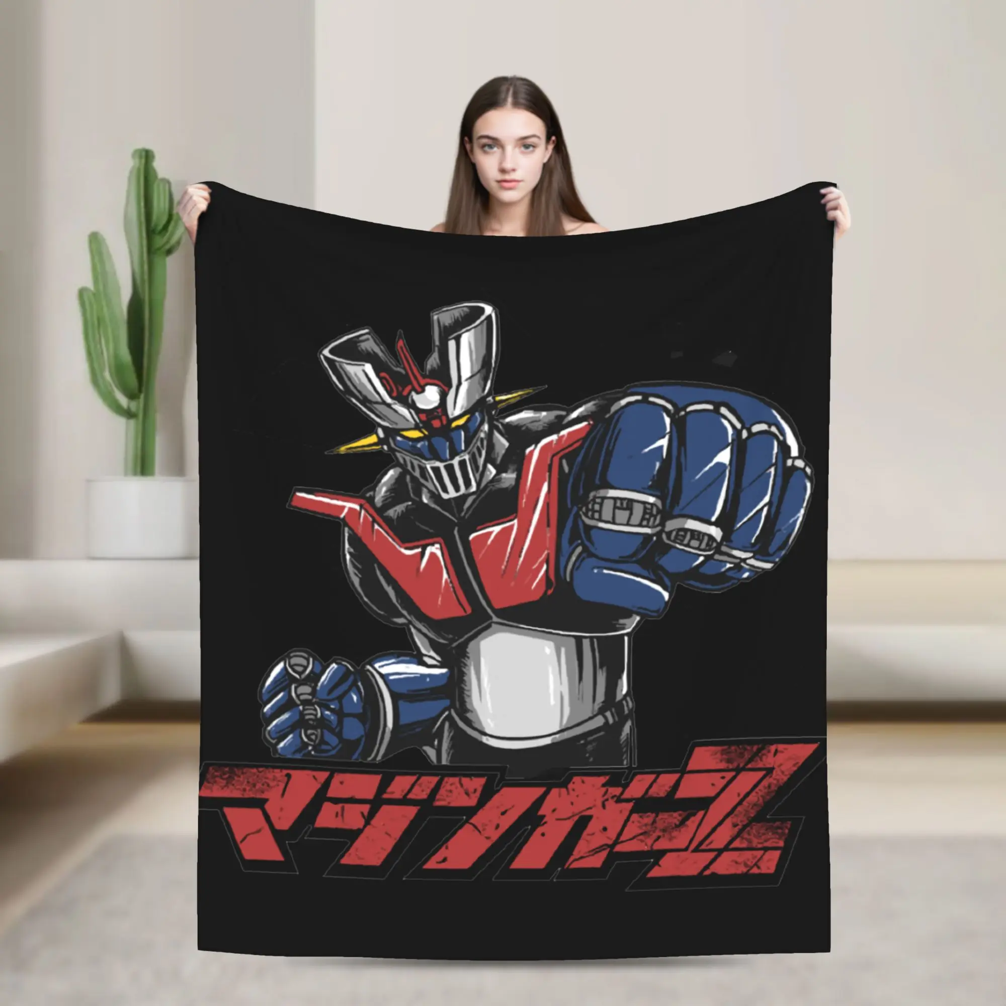 Goldorak Actarus Mazinger Z Blanket Robot Grendizer Anime Fleece Novelty Warm Throw Blankets for Coverlet  Winter