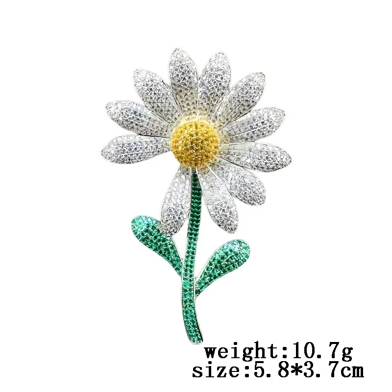 1 قطعة بروش ديزي داينتي للنساء والرجال نبات رائع عباد الشمس على شكل دبابيس مجوهرات اكسسوارات عصرية هدايا الحفلات 2025