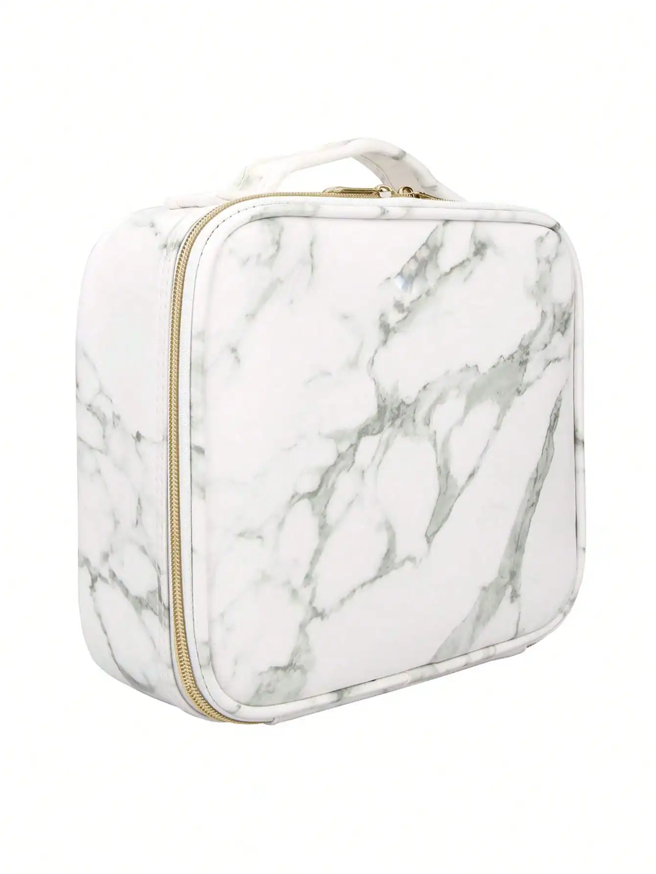 Marble Makeup Bag Large Makeup Organizer Bag Travel Train Case Portable Cosmetic Artist Storage Bag