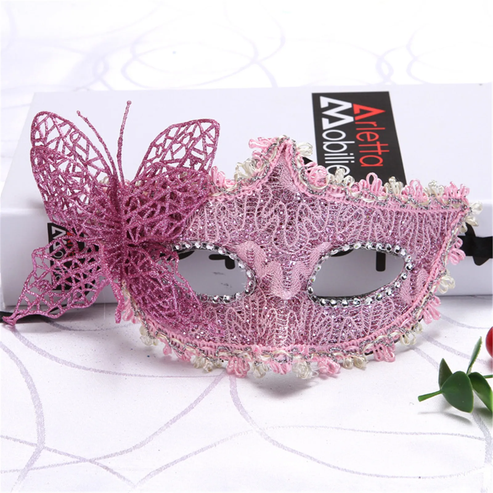 Fashion Luxury Venetian Masquerade Mask Women Girls Sexy Fox Eye Mask Butterfly Mask for Fancy Dress Christmas Halloween Party