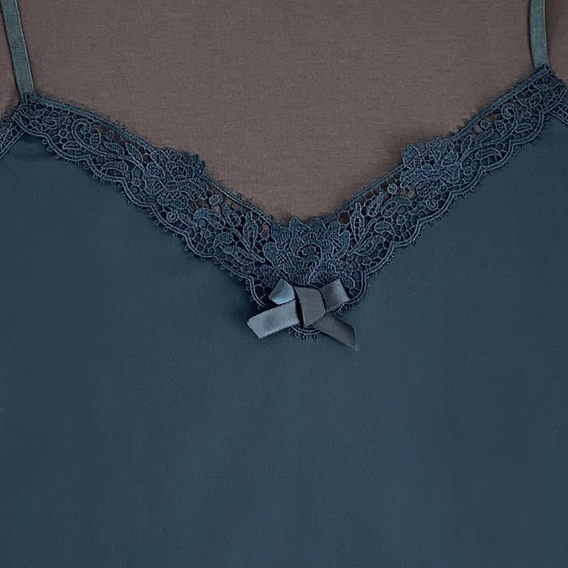 NOVEDAD DE VERANO 2025, retales de encaje, camiseta con cintura receptora, falda falsa, dos vestidos informales de manga corta