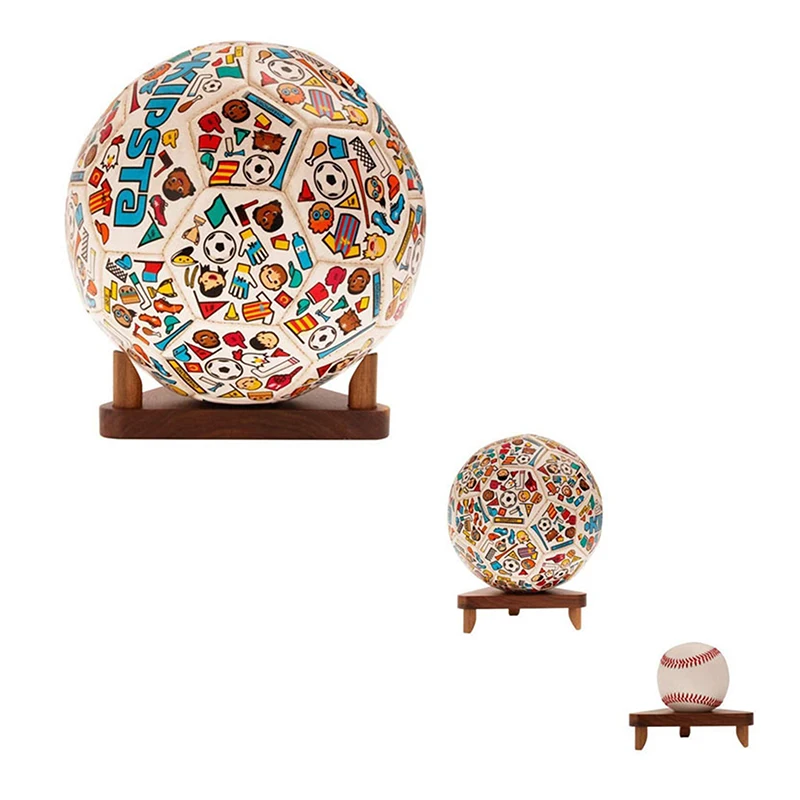 1pc Holz Ball Halter Ball Display-ständer Sport Ball Lagerung Rack Für Basketball Fußball Volleyball Fußball Dreieck Rack