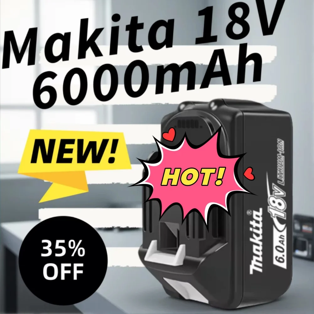 

Original Makita 18V Battery 6.0Ah 5Ah Fast Charging Compatible with BL1830B BL1850B BL1850 BL1840 BL1860 BL1815 DC18RC