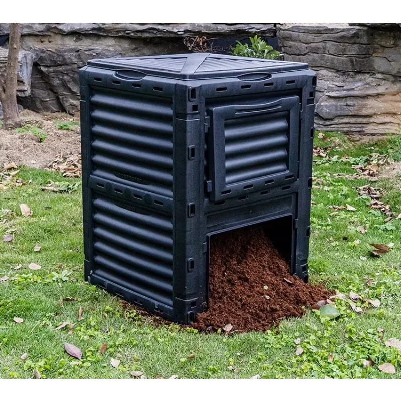 Modern 160L/300L/450L/500L Plastic Compost Bin High Quality Garden Deciduous Tumbling Compost Box