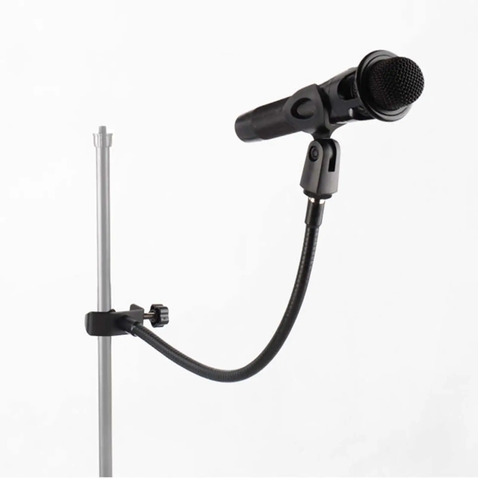 Metal Mic Arm Desk Mount with Heavy Duty Desk Clamp Universal Hose Shelves Desk Mic Stand Microphone Arm Stand Mic Clip Holder