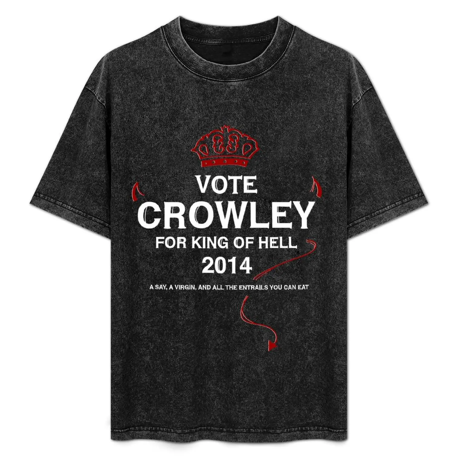 

Vote Crowley (white) T-Shirt oversized graphic tee korean fashion luxury designer mens t shirts top quality