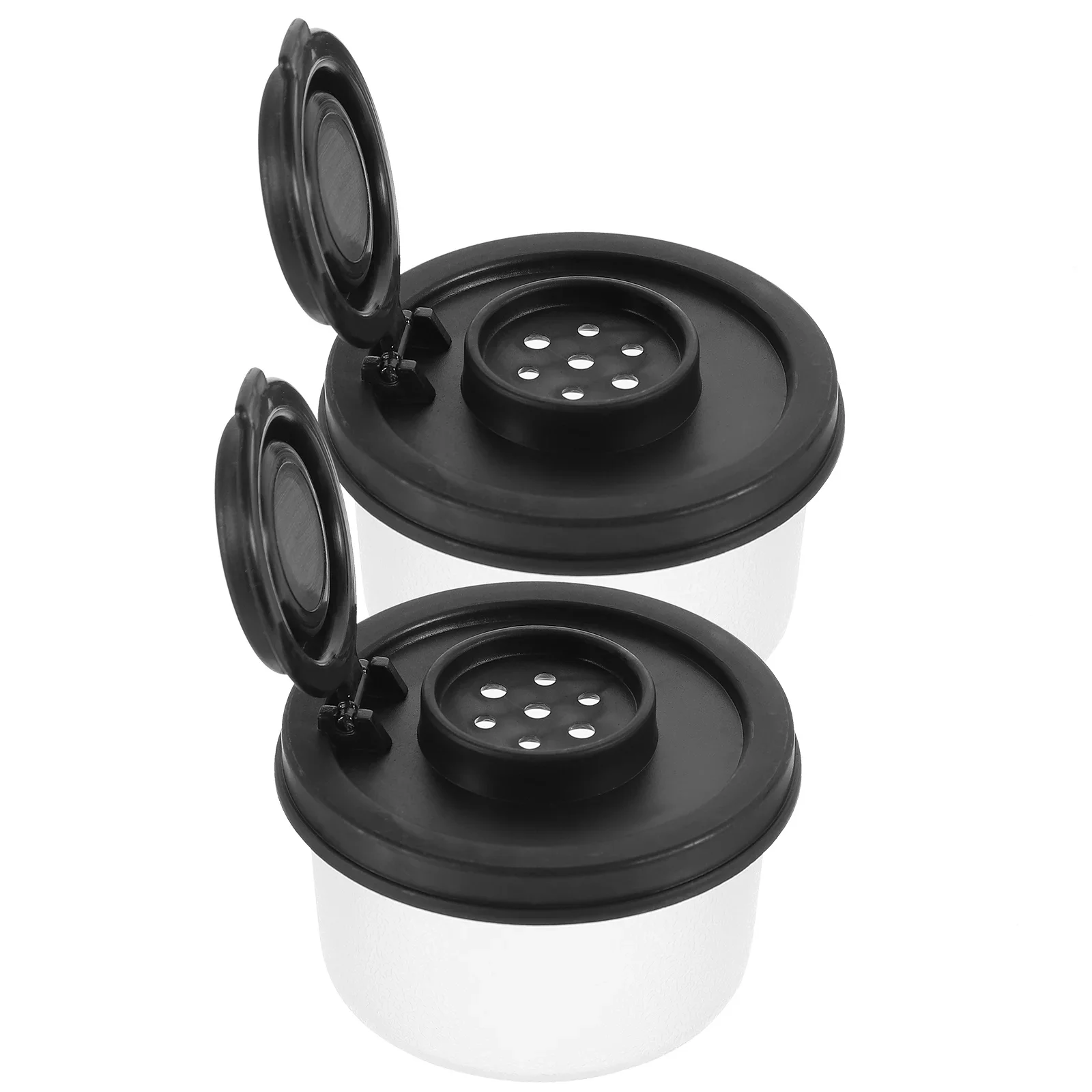 

2 Pcs Salt Shaker Mini Condiment Bottle Pepper Bottles Container Shakers Camping Spice and Travel Plastic