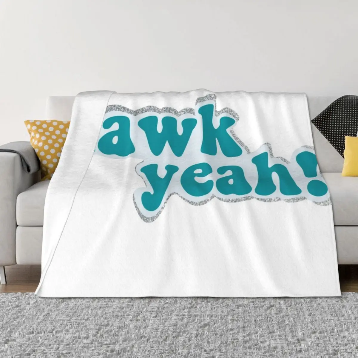 

UNCW Hawk Yeah Throw Blanket Luxury Sofa Throw Bed covers Nap Blankets
