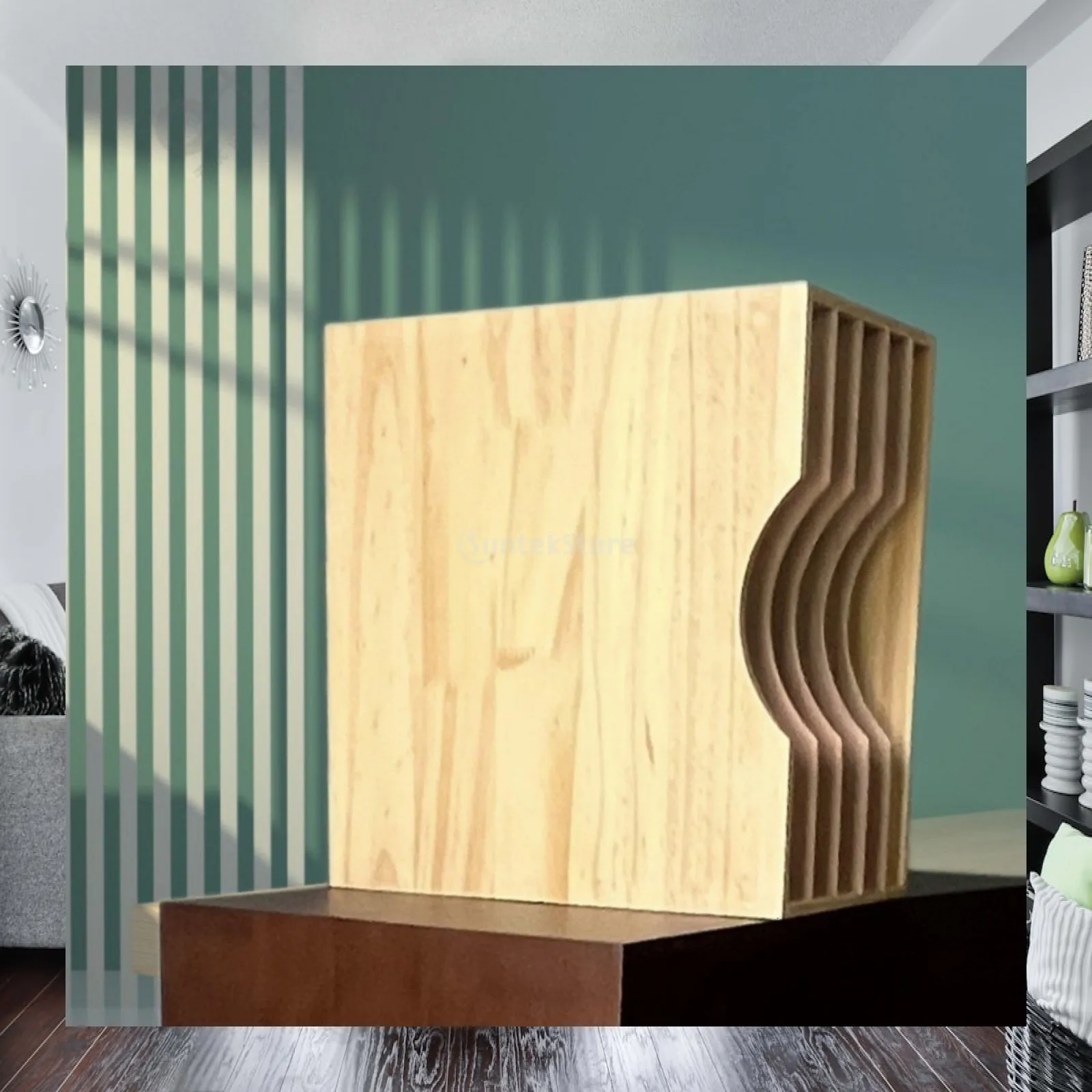Vintage Record Storage Rack Solid Wood Media Organizer Shelf for Music Lovers Display Holder Fits 40 Vinyl Albums Neatly