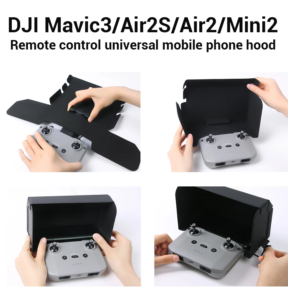 for DJI Air 2S/Air 2/Mini 2 Remote Control Universal Visor Light Barrier for DJI Mavic 3/Mini 3 Pro Sun Hood Accessory