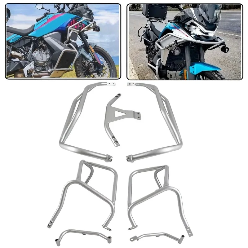 

For Cfmoto 800MTX Motorcycle Carbon Iron Engine Guard with Modified Bumper Tank Guard Upper and Lower Frame