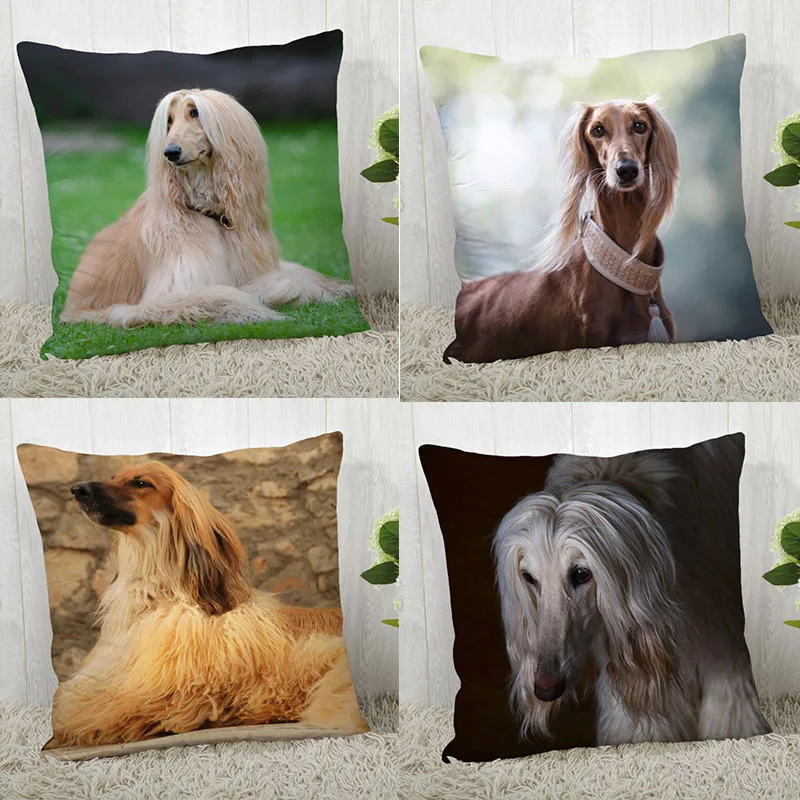 Dog Afghan Hound Pillowcases Custom  Modern Home Living Room