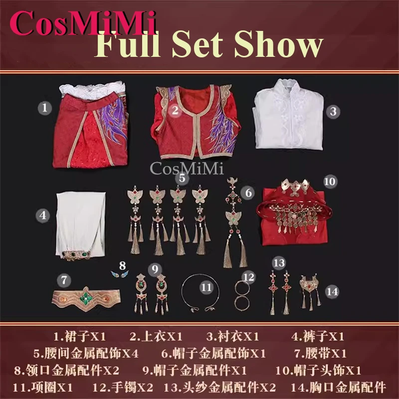 CosMiMi عالم الحشرات/ميلي بلينيوس تأثيري لعبة الهوية الخامس زي موضة أنيقة فستان أحمر هالوين حفلة لعب الأدوار الملابس