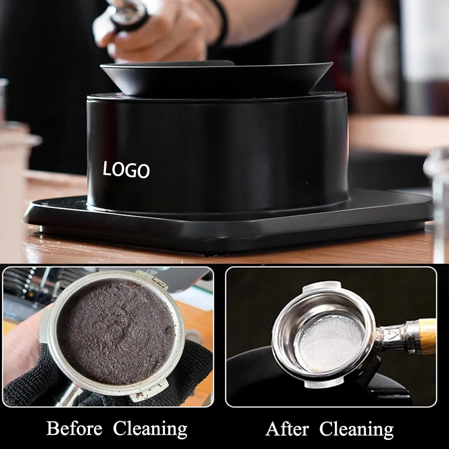 ماكينة تنظيف مطحون القهوة الأوتوماتيكية ماكينة تنظيف فلتر القهوة - صندوق طحن ملحقات ماكينة إسبريسو قهوة اسبريسو