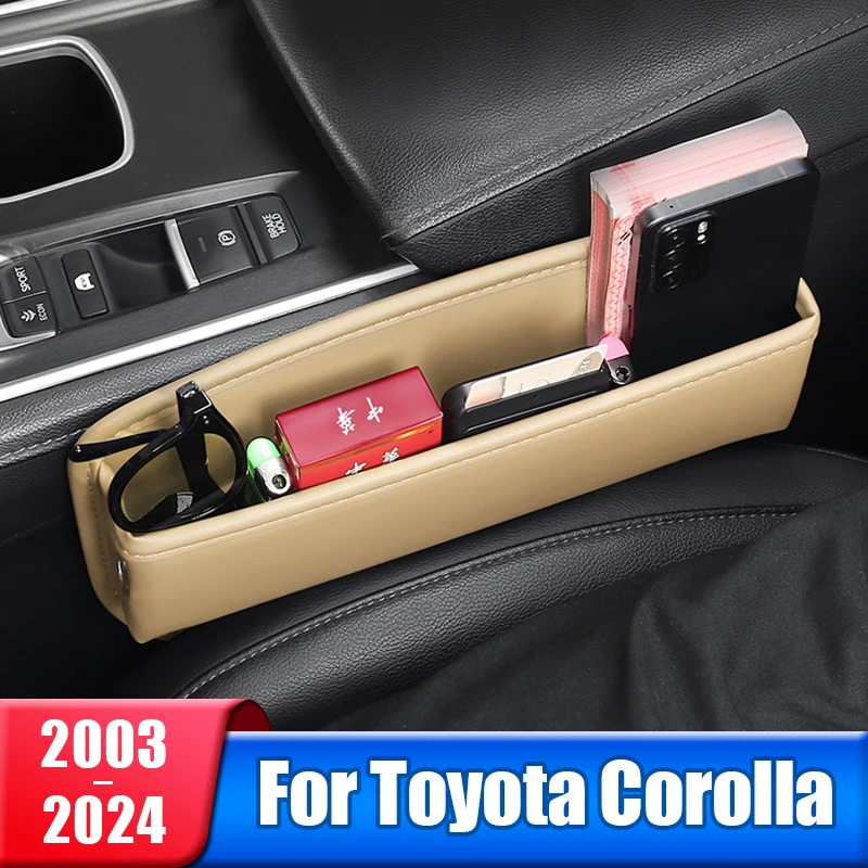 

Car Seat Crevice Storage Box For Toyota Corolla E210 E150 E180 2003 2008 2010 2013 2014 2020 2021 2022 2023 2024 Accessories