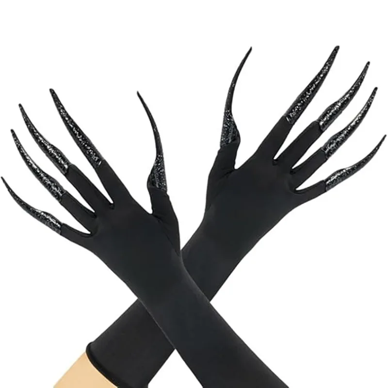 New removable nail witch wizard Halloween ghost costume decoration with medium and long gloves