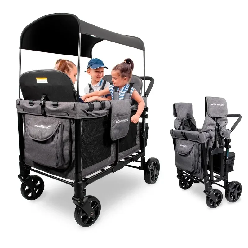 

Hot Sale.W4 Original Stroller Wagon (4 Seater) - Collapsible Wagon Stroller with Seats with 5-Point Harnesses, Eas