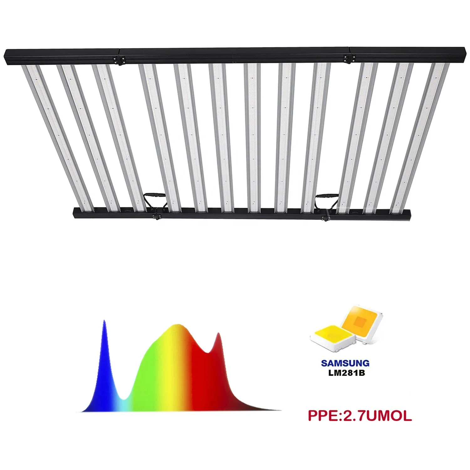 Hidroponia 4x6ft led 1000w samsung espectro completo ajustável crescer luz econômica lm281b crescer lâmpada para jardim interno