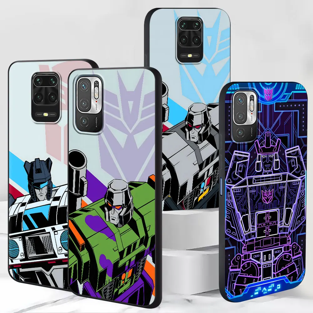 Transformers Case for Xiaomi Redmi Note 10 8 8T 9 13 11 12 Pro Plus 7 10S 9S 11E 12S 11S Soft TPU Black Phone Cover