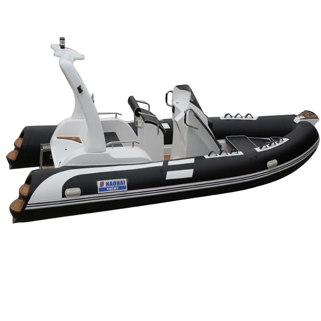 CE 580cm Hypalon Rigid Hull Fiberglass Boat For Fishing