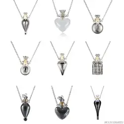 Transparent Heart Vial Bottle Necklaces Steel Chain Make Blood Vial Necklace Women Jewelry Gift Dropship