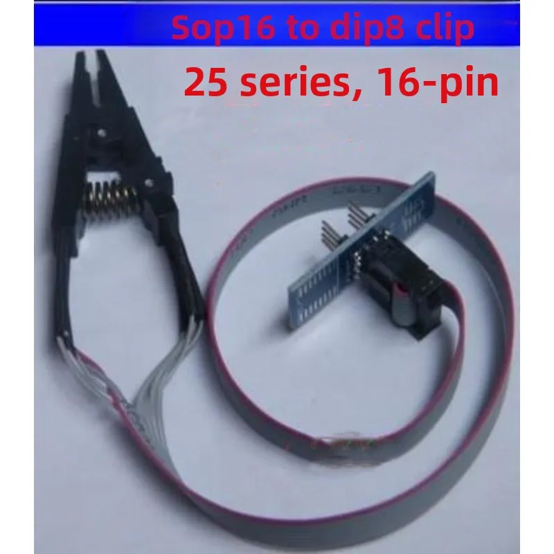 SOP16 to DIP8 Programmer Clip 300mil IC Test Clip for 25 Series 16-Pin Chips Programming