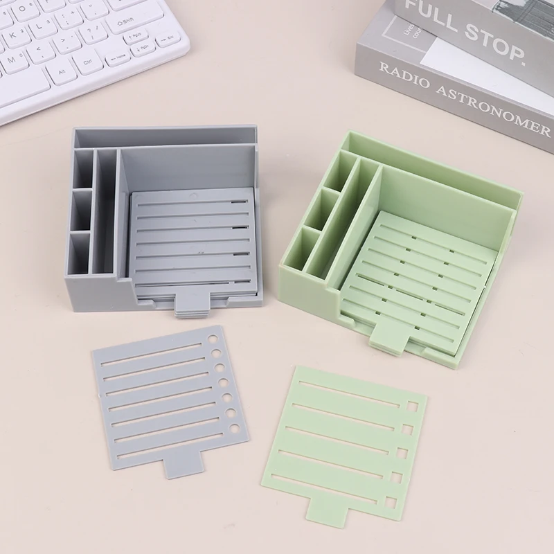 Bloc de notas de escritorio con marco acrílico: organizador de notas todo en uno para el hogar y la oficina, soporte de planificación semanal