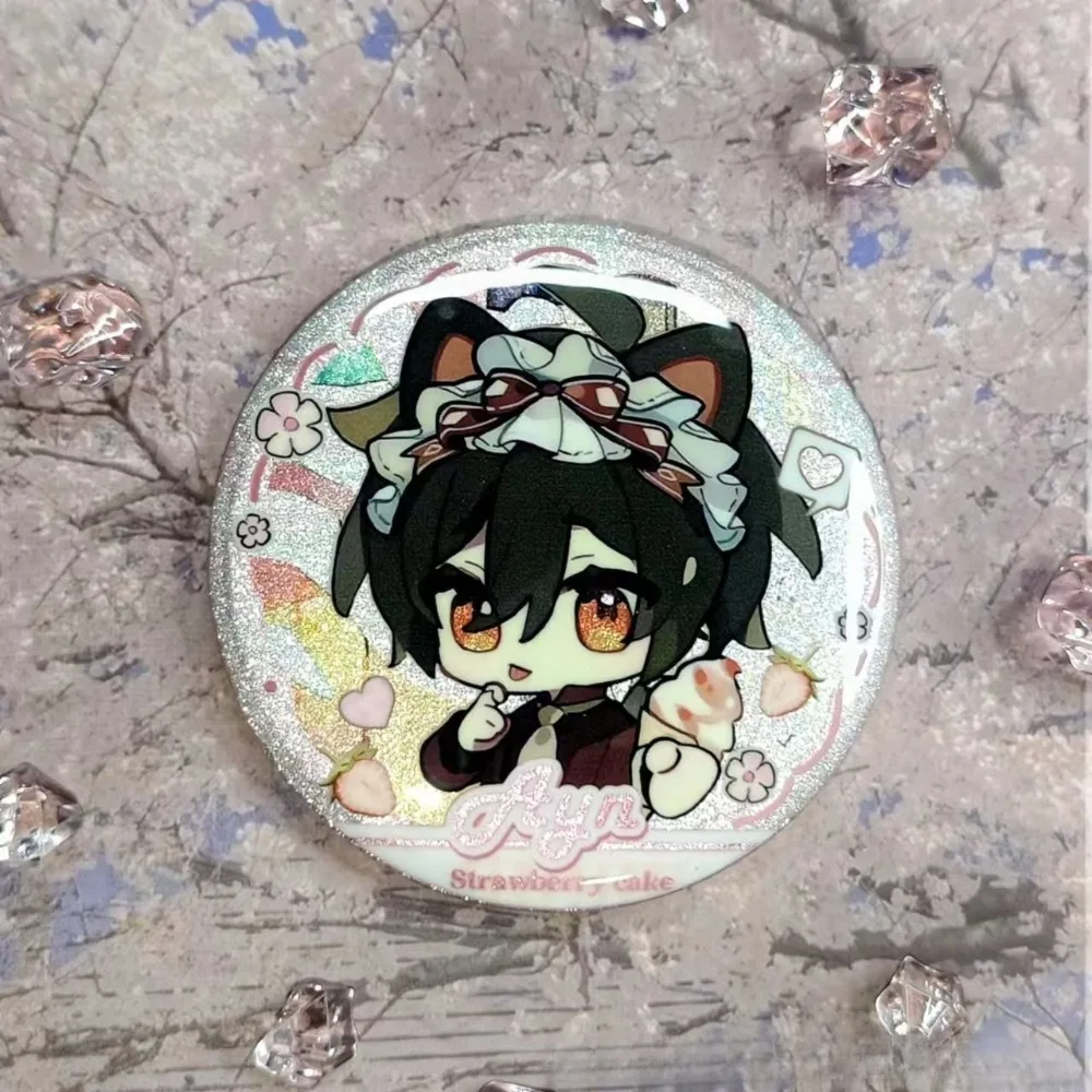 Game Lovebrush Chronicles Anime Badge Character Ayn Rorschach Q Version Double Flash Brooch Pin Exquisite Bag Clothes Decoration
