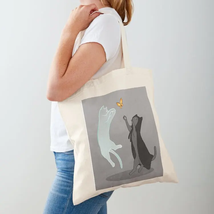 

Chasing butterflies Tote Bag Big bag canvas tote bags reusable shopping bag Women's bags
