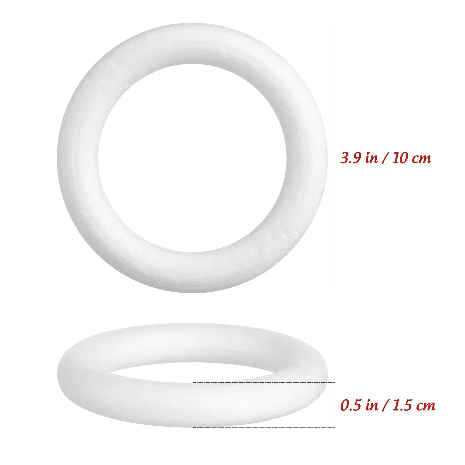 Immagine 5: 30 Pezzi Anelli Circolari in Schiuma Bianca per Fai da Te, Accessori per Ghirlande e Lavoretti Artistici per Bambini