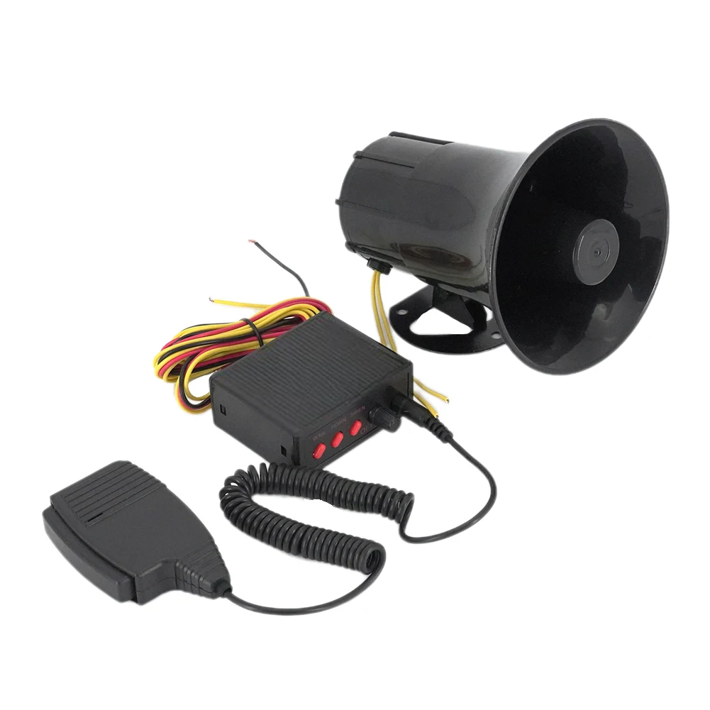 Car Alarm Siren Motorcycle Truck Accessories Universal 12V 50W Car Horn Megaphone 3-Sound Emergency Warning Alarm For Boat